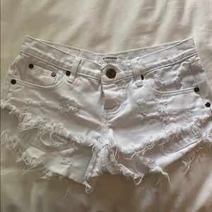 One Teaspoon Bonita Ripped Jean Shorts